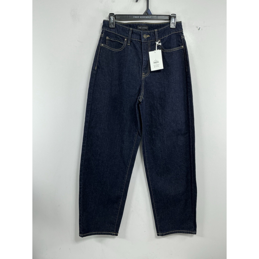 Woman’s NWT Free Assembly Blue Jeans Size 2 Wide Leg - Picture 1 of 7